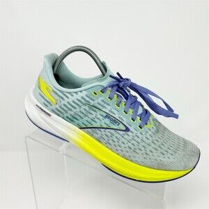 Brooks Hyperion Women's Running Shoes Gray Volt Yellow Purple Lace-Up Size 9.5